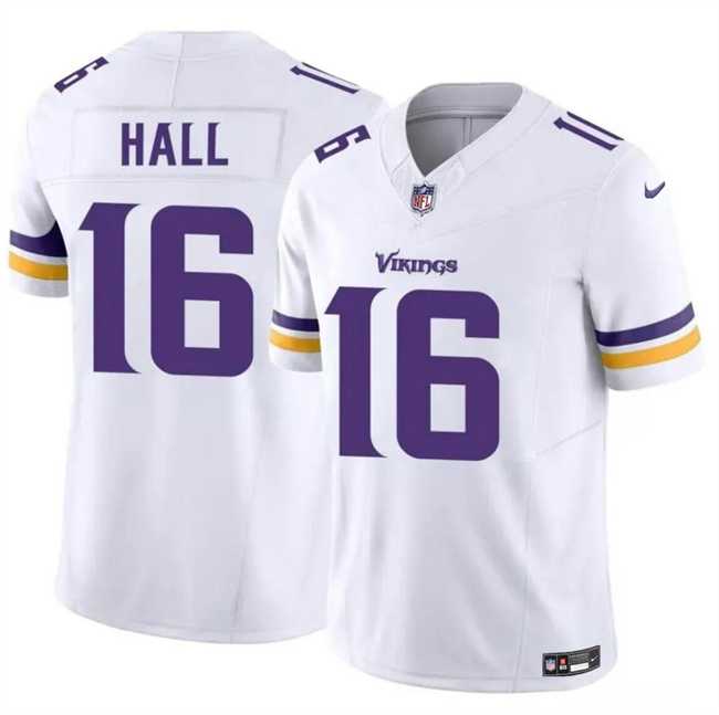 Men & Women & Youth Minnesota Vikings #16 Jaren Hall White 2023 F.U.S.E. Vapor Untouchable Limited Stitched Jersey->minnesota vikings->NFL Jersey